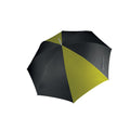 Black- Burnt Lime - Front - Kimood Unisex Auto Opening Golf Umbrella
