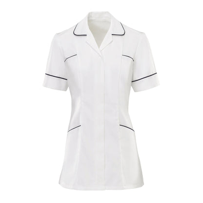 White-Sailor Navy - Front - Alexandra Womens-Ladies Colour Trim Medical-Healthcare Tunic