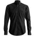 Black - Front - Kustom Kit Mens Slim Fit Long Sleeved Oxford Work Shirt