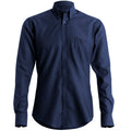 Navy - Front - Kustom Kit Mens Slim Fit Long Sleeved Oxford Work Shirt