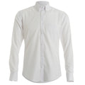 White - Front - Kustom Kit Mens Slim Fit Long Sleeved Oxford Work Shirt