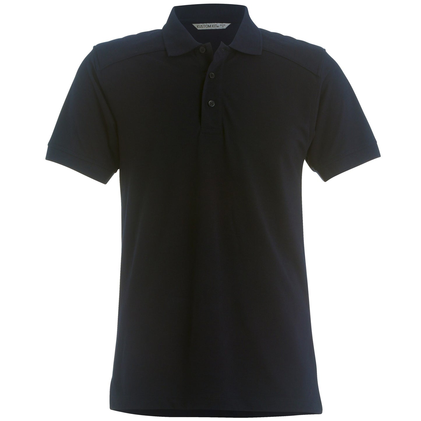 Navy - Front - Kustom Kit Mens Klassic Heavyweight Slim Fit Polo
