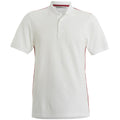 White- Red - Front - Kustom Kit Mens Team Style Slim Fit Polo Shirt