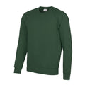 Green - Front - AWDis Academy Mens Crew Neck Raglan Sweatshirt