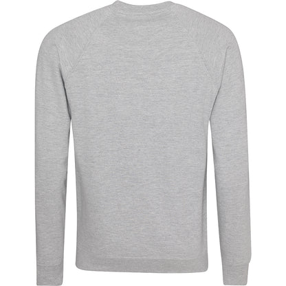 Grey - Back - AWDis Academy Mens Crew Neck Raglan Sweatshirt