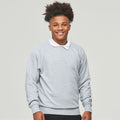 Grey - Side - AWDis Academy Mens Crew Neck Raglan Sweatshirt