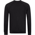 Black - Back - AWDis Academy Mens Crew Neck Raglan Sweatshirt