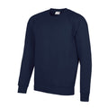 Navy - Front - AWDis Academy Mens Crew Neck Raglan Sweatshirt