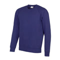 Purple - Front - AWDis Academy Mens Crew Neck Raglan Sweatshirt