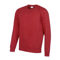 Red - Front - AWDis Academy Mens Crew Neck Raglan Sweatshirt