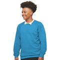 Sky - Back - AWDis Academy Mens Crew Neck Raglan Sweatshirt