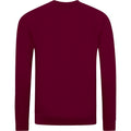 Burgundy - Back - AWDis Academy Mens Crew Neck Raglan Sweatshirt