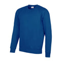 Deep Royal - Front - AWDis Academy Mens Crew Neck Raglan Sweatshirt