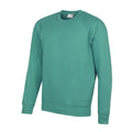 Emerald - Front - AWDis Academy Mens Crew Neck Raglan Sweatshirt