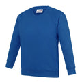 Royal Blue - Front - AWDis Academy Childrens-Kids Crew Neck Raglan School Sweatshirt