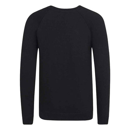 Black - Back - AWDis Academy Childrens-Kids Crew Neck Raglan School Sweatshirt