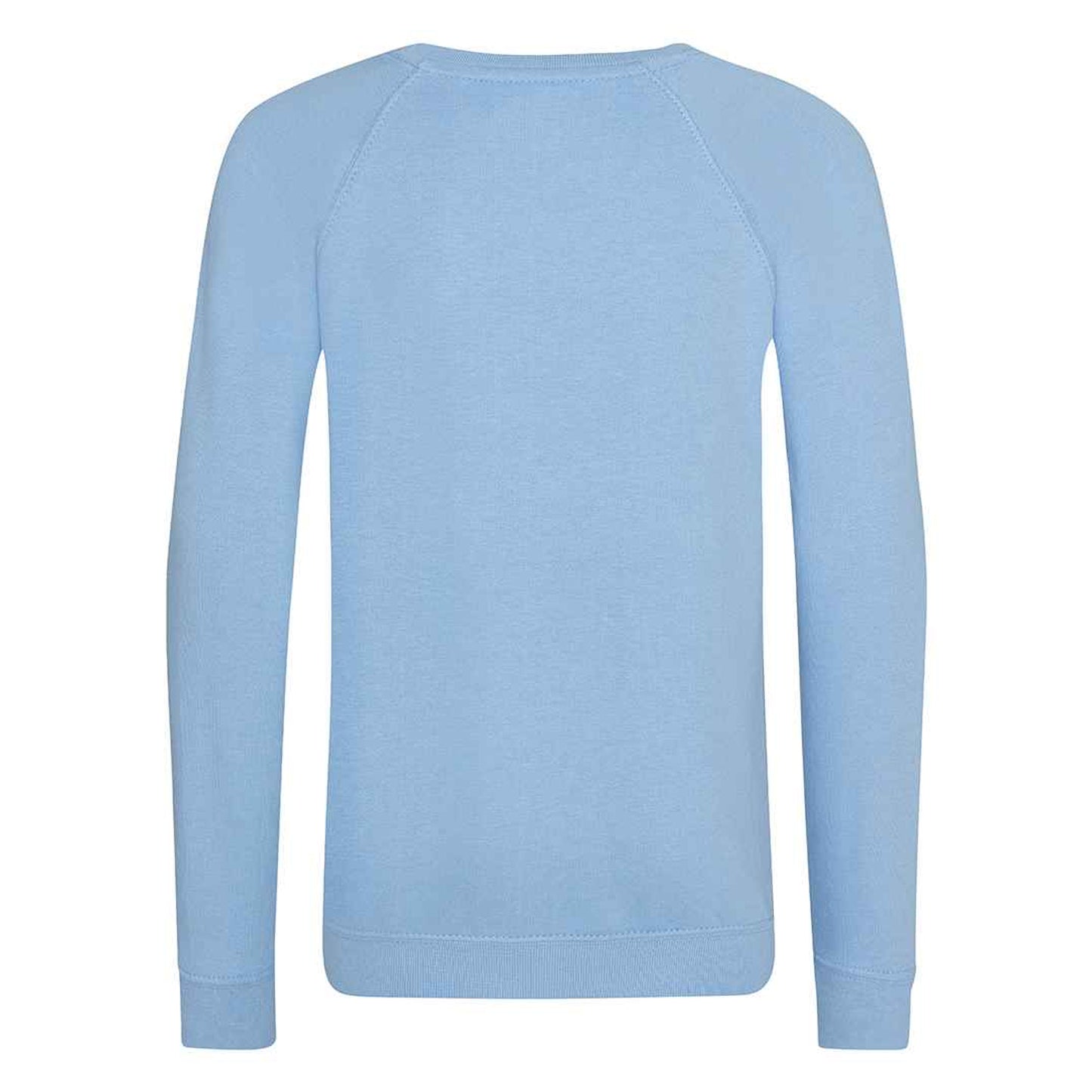 Sky - Back - AWDis Academy Childrens-Kids Crew Neck Raglan School Sweatshirt