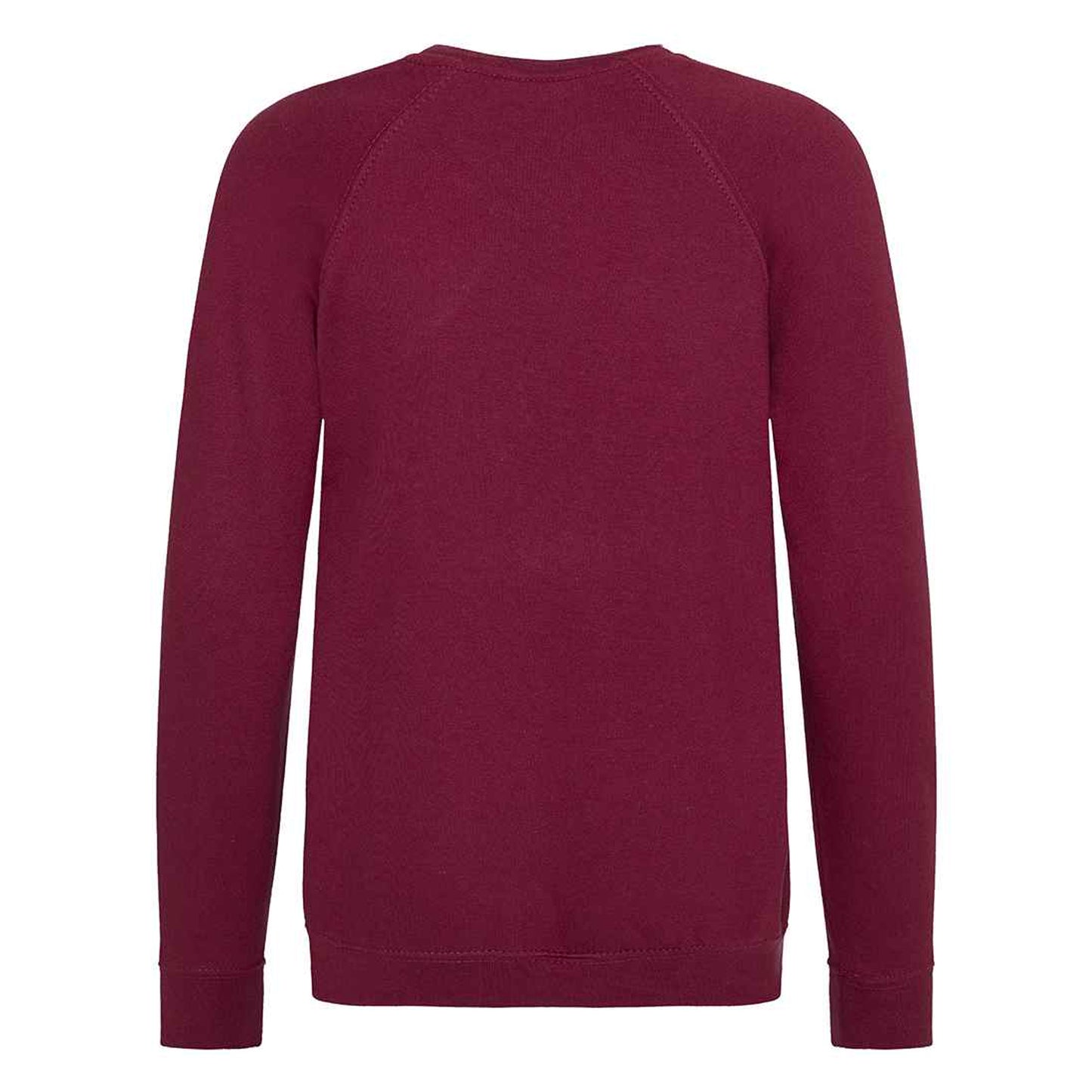 Burgundy - Back - AWDis Academy Childrens-Kids Crew Neck Raglan School Sweatshirt