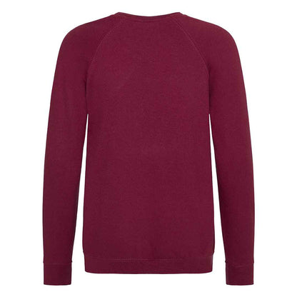 Burgundy - Back - AWDis Academy Childrens-Kids Crew Neck Raglan School Sweatshirt