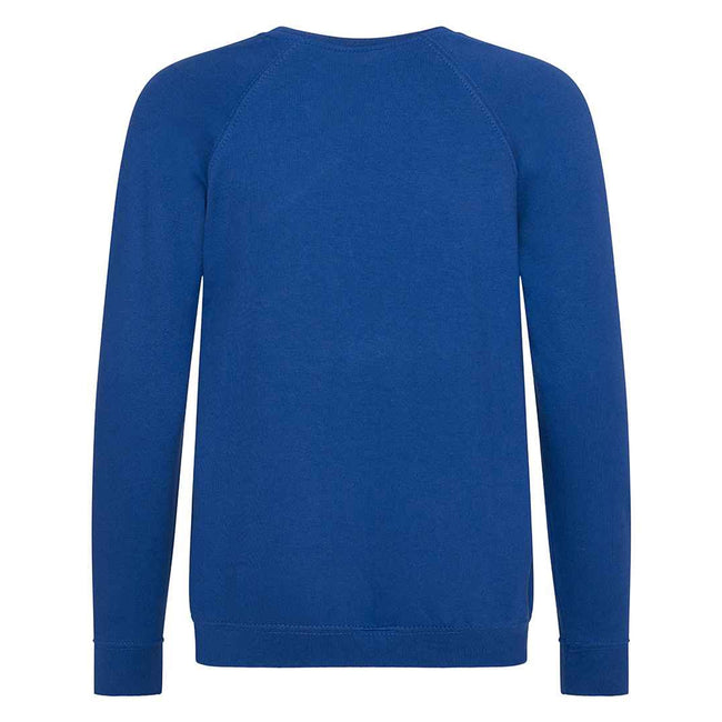 Deep Royal - Back - AWDis Academy Childrens-Kids Crew Neck Raglan School Sweatshirt