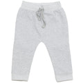 Heather Grey - Front - Larkwood Baby-Toddler Cotton Rich Jogging Bottoms-Pants