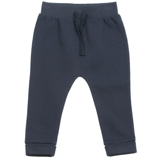 Navy - Front - Larkwood Baby-Toddler Cotton Rich Jogging Bottoms-Pants