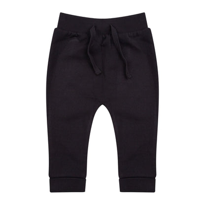 Black - Front - Larkwood Baby-Toddler Cotton Rich Jogging Bottoms-Pants