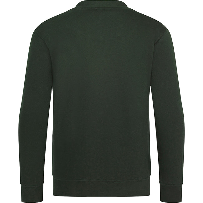 Green - Back - AWDis Academy Childrens-Kids Button Up School Cardigan