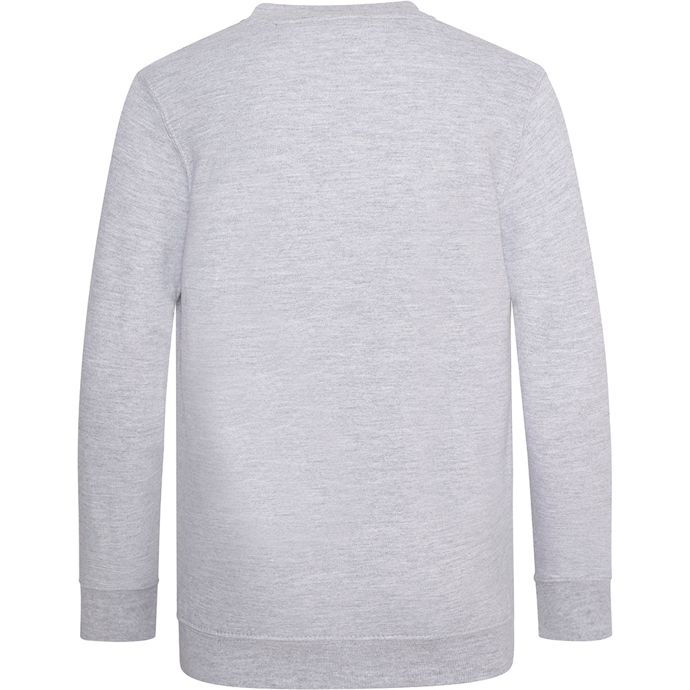 Grey - Back - AWDis Academy Childrens-Kids Junior V Neck School Jumper-Sweatshirt