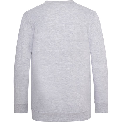 Grey - Back - AWDis Academy Childrens-Kids Junior V Neck School Jumper-Sweatshirt