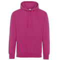 Hot Pink - Front - AWDis Just Hoods Adults Unisex Supersoft Hooded Sweatshirt-Hoodie