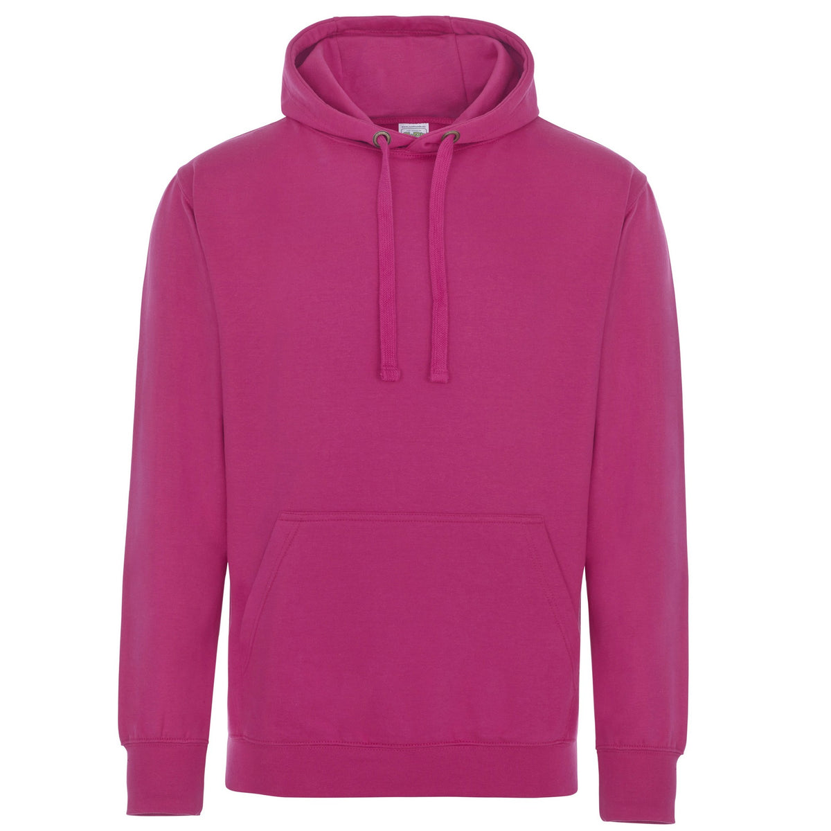 Hot Pink - Front - AWDis Just Hoods Adults Unisex Supersoft Hooded Sweatshirt-Hoodie