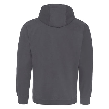 Charcoal - Back - AWDis Just Hoods Adults Unisex Supersoft Hooded Sweatshirt-Hoodie