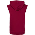 Burgundy - Back - AWDis Just Hoods Womens-Ladies Girlie Sleeveless Full Zip Hoodie