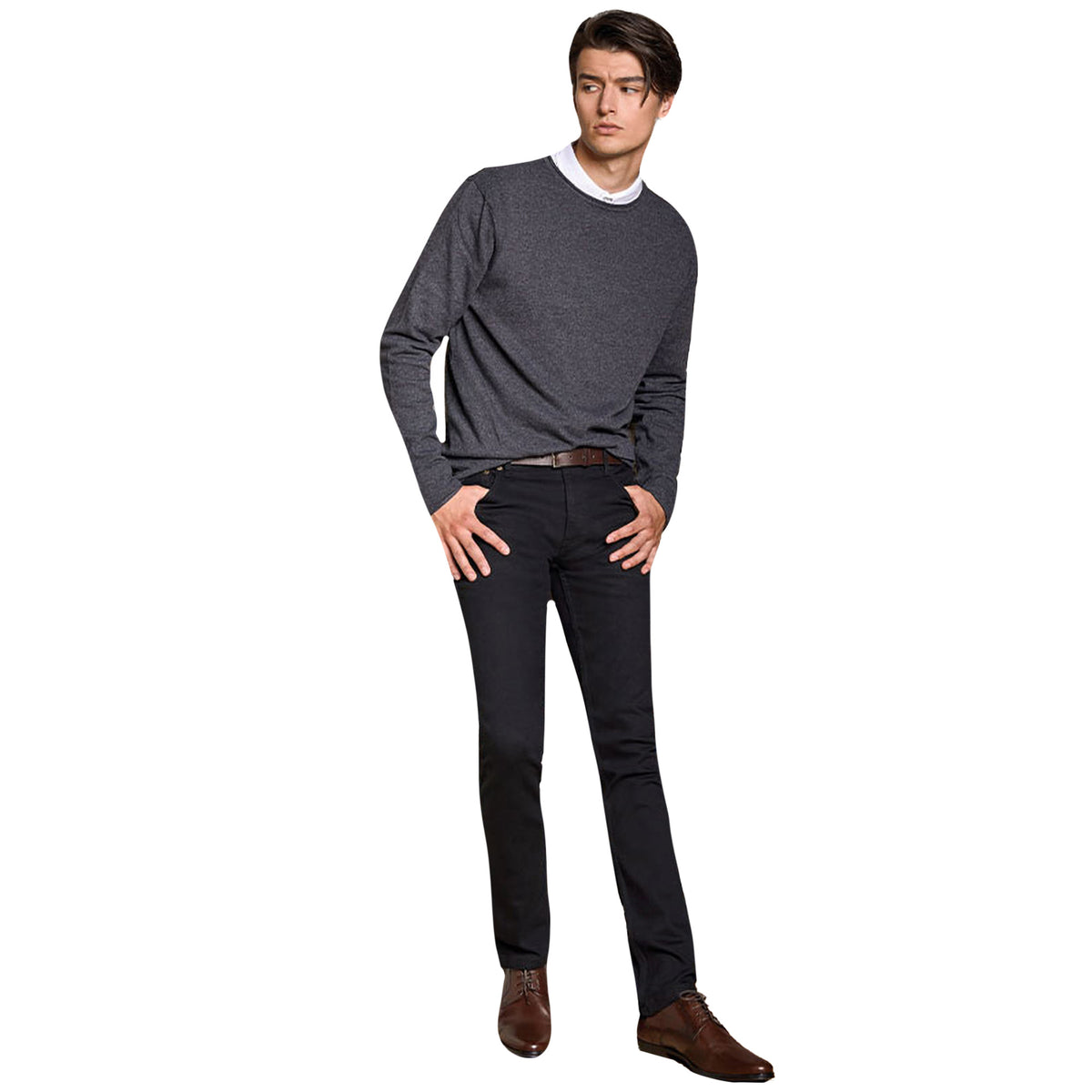 Black - Back - AWDis So Denim Mens Leo Straight Fit Jeans