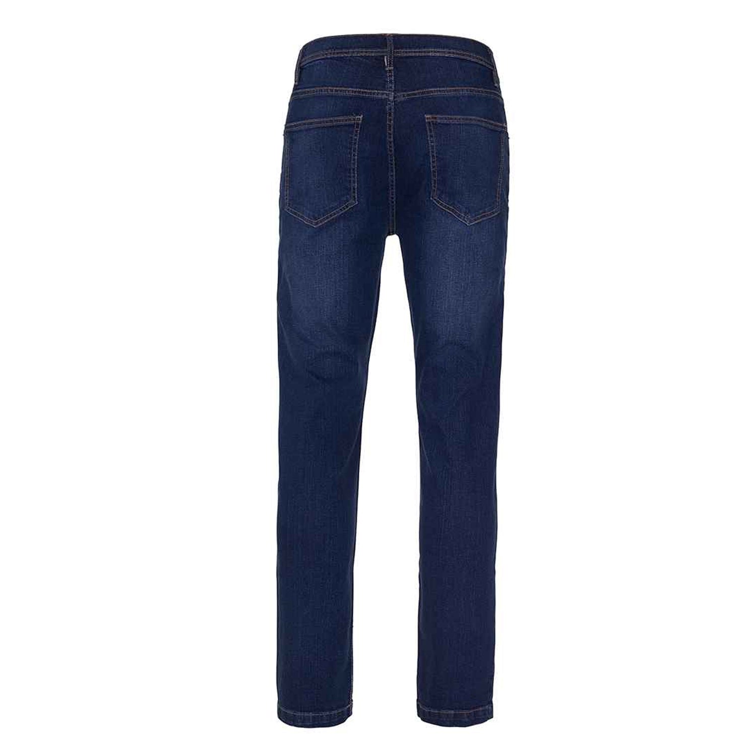 Dark Blue Wash - Back - AWDis So Denim Mens Leo Straight Fit Jeans