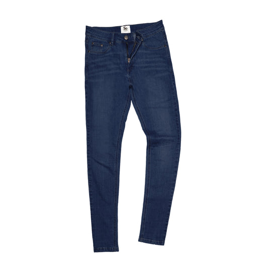 Dark Blue Wash - Front - AWDis So Denim Womens-Ladies Lara Skinny Fit Jeans