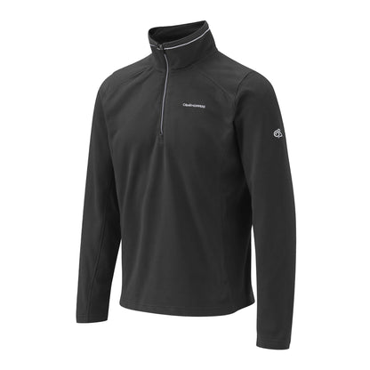 Black - Side - Craghoppers Mens Selby Half Zip Micro Fleece Top