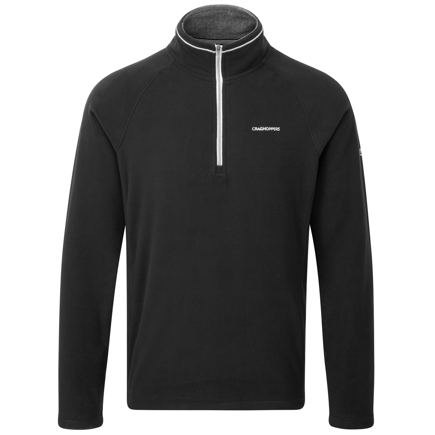 Black - Front - Craghoppers Mens Selby Half Zip Micro Fleece Top