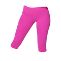 Hot Fuchsia - Front - American Apparel Womens-Ladies Knee Length Fitness Leggings-Bottoms