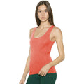 Coral - Back - American Apparel Womens-Ladies Sleeveless Cotton Spandex Vest-Tank Top