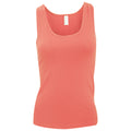 Coral - Front - American Apparel Womens-Ladies Sleeveless Cotton Spandex Vest-Tank Top