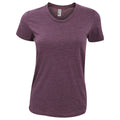 Heather Plum - Front - American Apparel Womens-Ladies Plain Short Sleeve T-Shirt