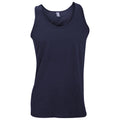 Navy - Front - American Apparel Womens Sleeveless Jersey Vest-Tank Top