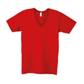 Red - Front - American Apparel Unisex Short Sleeve V-Neck T-Shirt