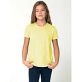 Lemon - Back - American Apparel Childrens-Kids Plain Short Sleeve T-Shirt