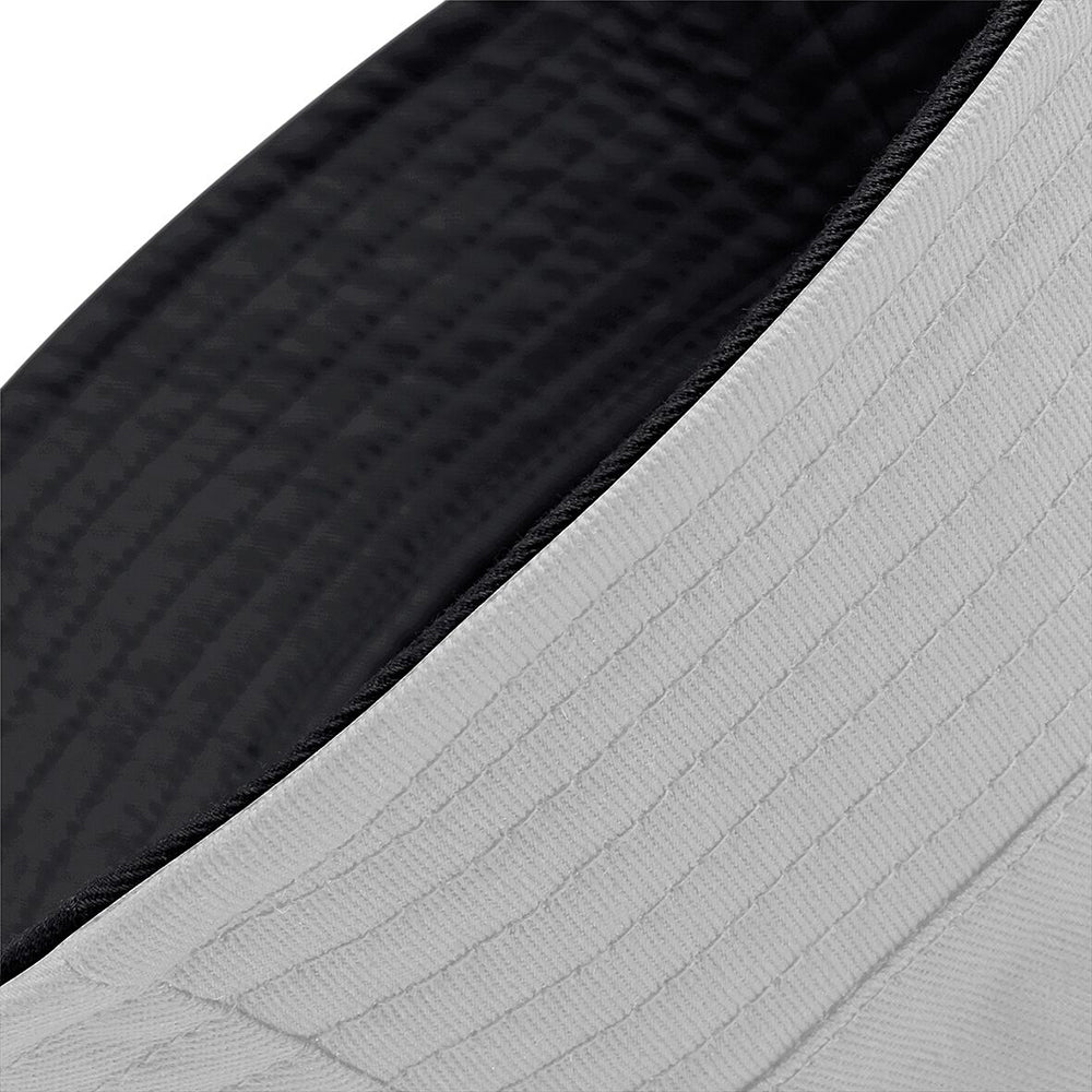 Black- Light Grey - Side - Beechfield Unisex Classic Reversible Bucket Hat