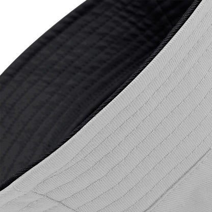 Black- Light Grey - Side - Beechfield Unisex Classic Reversible Bucket Hat