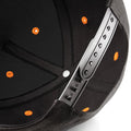 Black- Orange - Side - Beechfield Unisex 5 Panel Contrast Snapback Cap