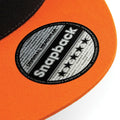 Black- Orange - Lifestyle - Beechfield Unisex 5 Panel Contrast Snapback Cap